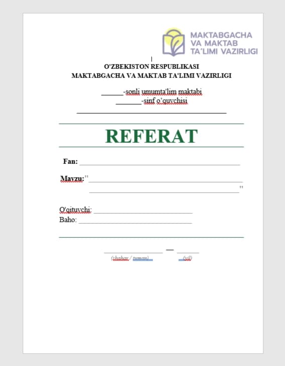 Referat yuzi.