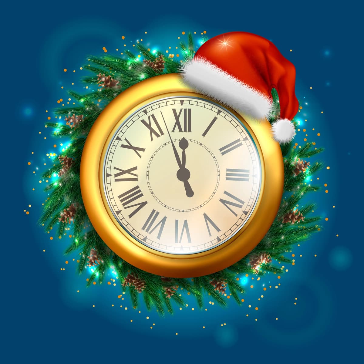 Yangi yil soati Rojdestvo bilan | New year clock happy merry christmas