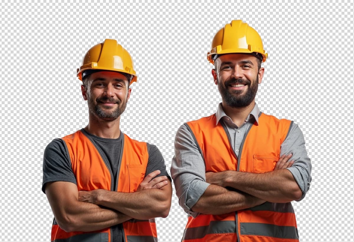 Qo‘llarini kesishgan to‘q sariq rangli yelek kiygan odam | Man wearing orange vest orange vest with arms crossed