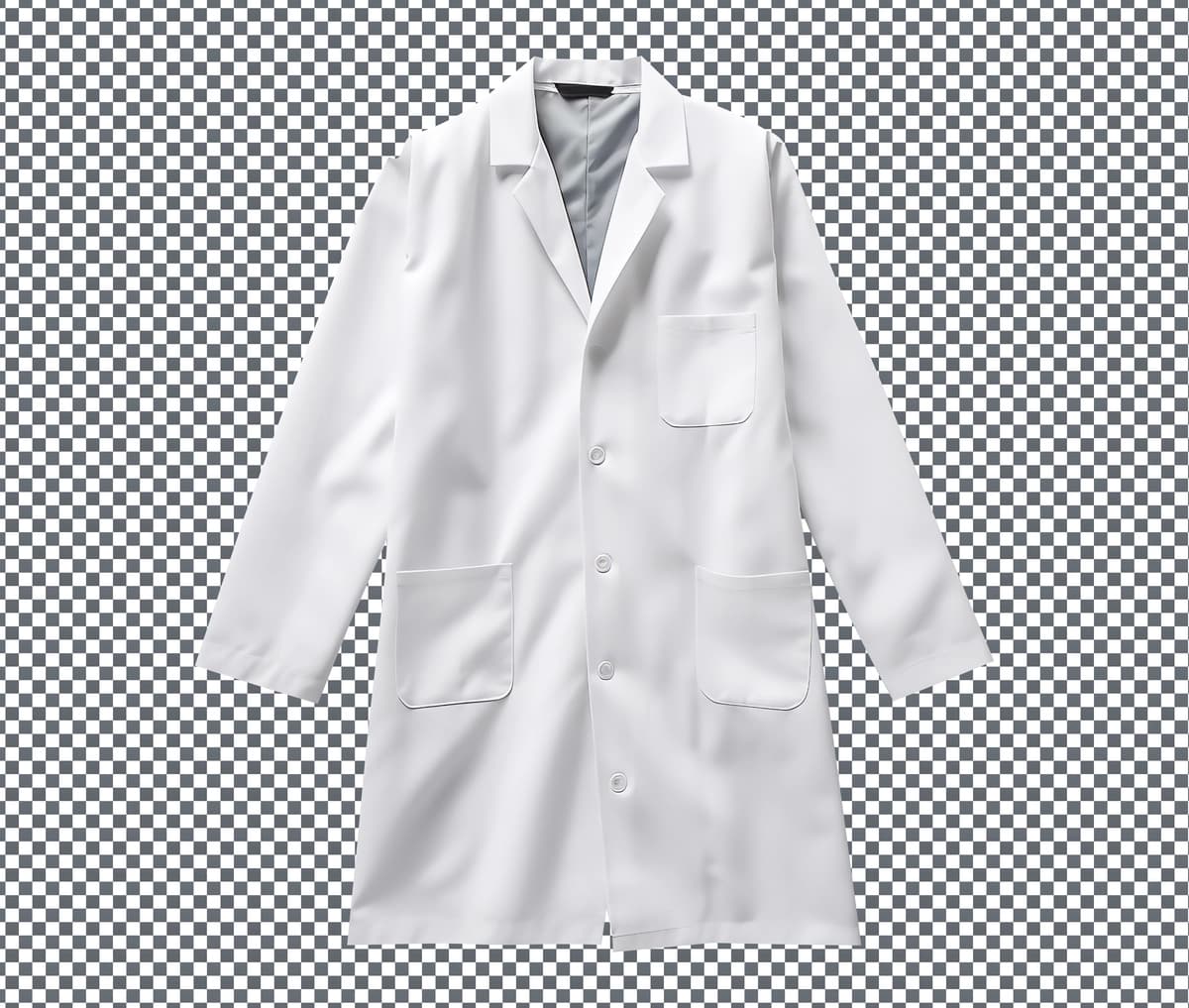 Ajoyib laboratoriya paltosi izolyatsiya qilingan shaffof fon | Magnificent lab coat isolated transparent background