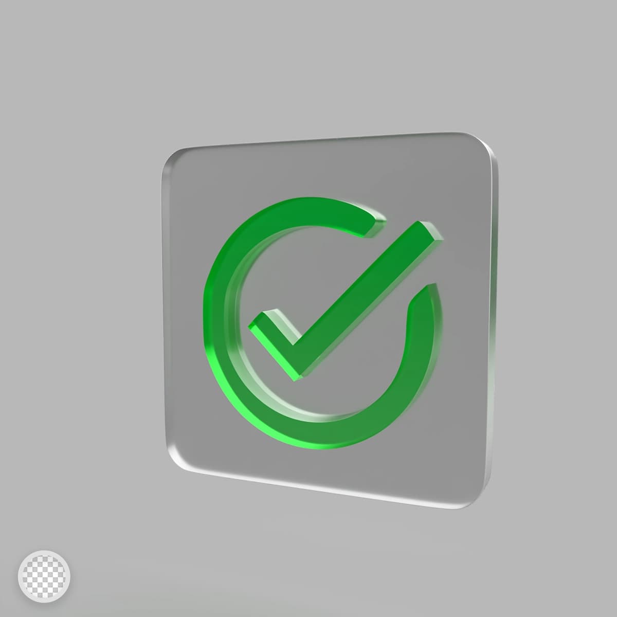 Shisha effektli 3D render illyustratsiyasi bilan vazifaning pastki belgisi | Task alt icon with glass effect 3d render illustration