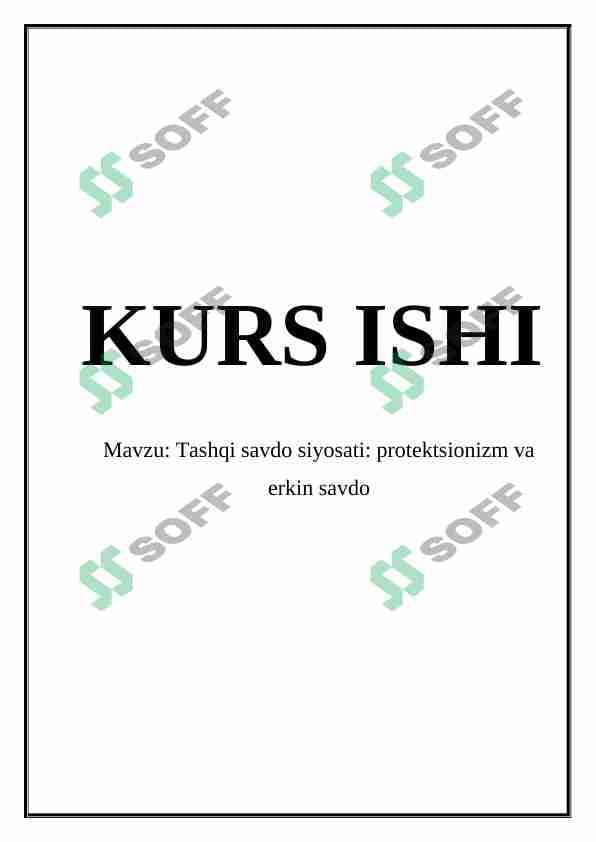Tashqi savdo siyosati