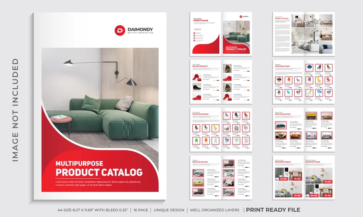 Kompaniya mahsulot katalogi dizayn shabloni | Company product catalogue design template