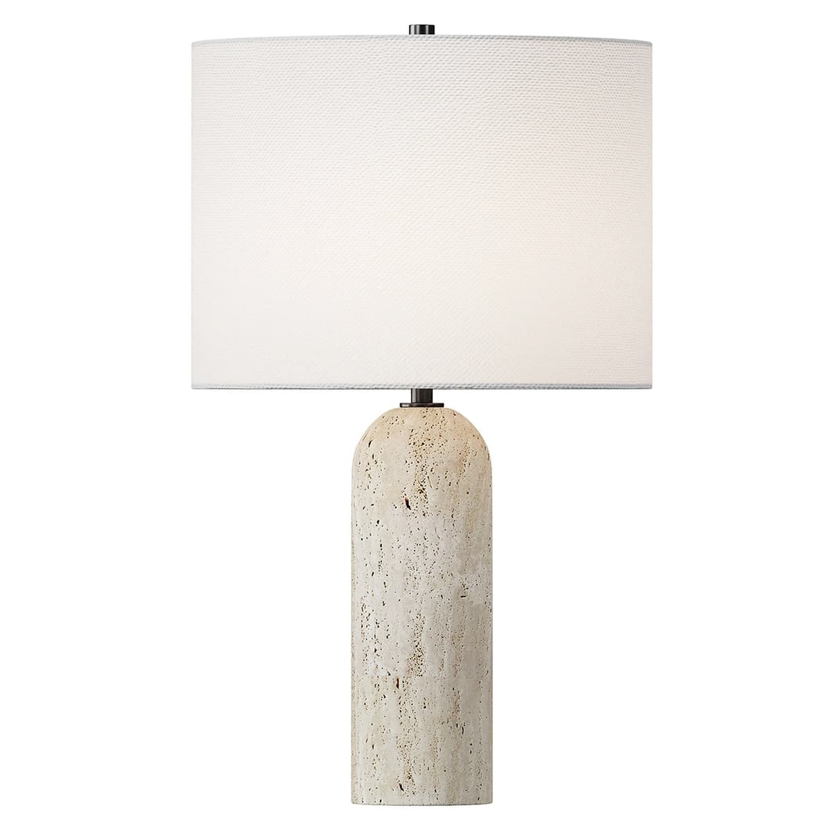 Travertine Table Lamp, Ivory