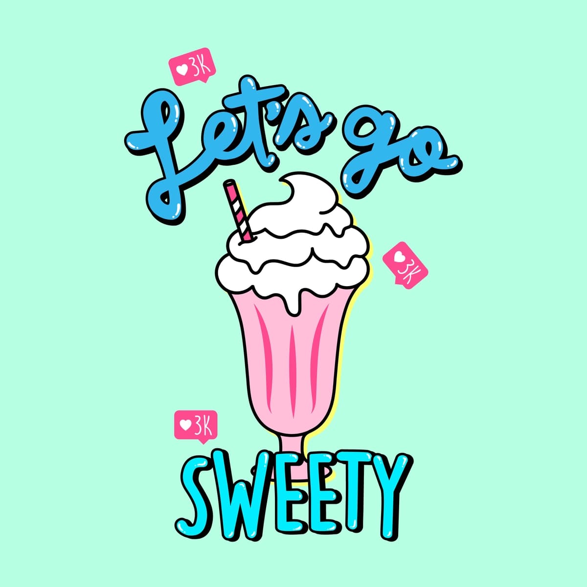 Milkshake bilan shirin SMS yozing | Lets go sweety text with milkshake