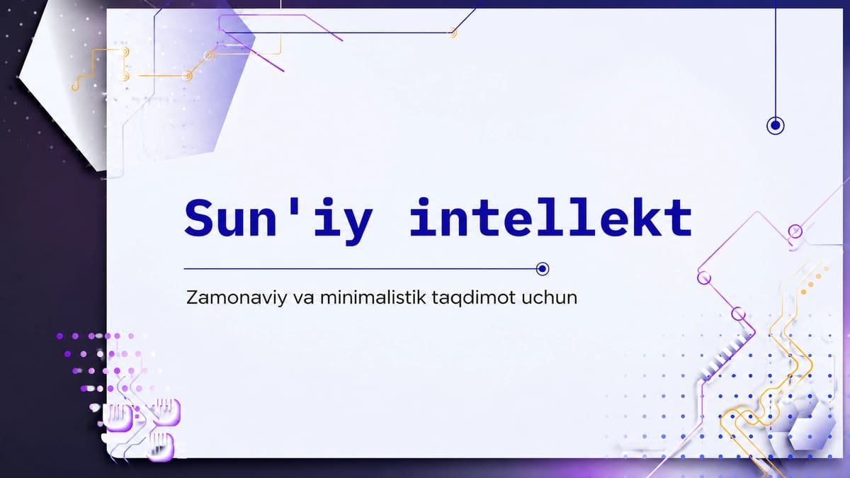 “Sun’iy Intellekt (AI) Prezentatsiyasi”