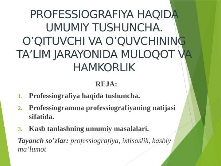 Kasbiy psixologiya