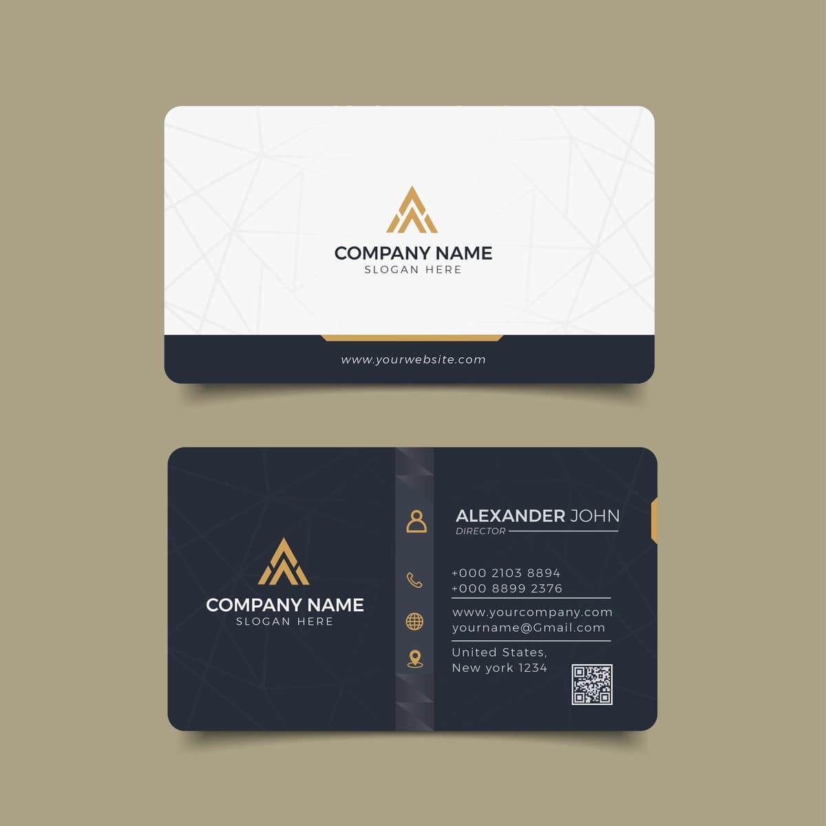 Zamonaviy biznes karta korporativ professional | Modern business card corporate professional
