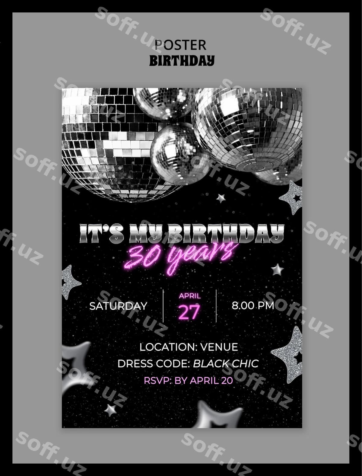 30-yoshlik disko moyashari | 30th birthday disco party