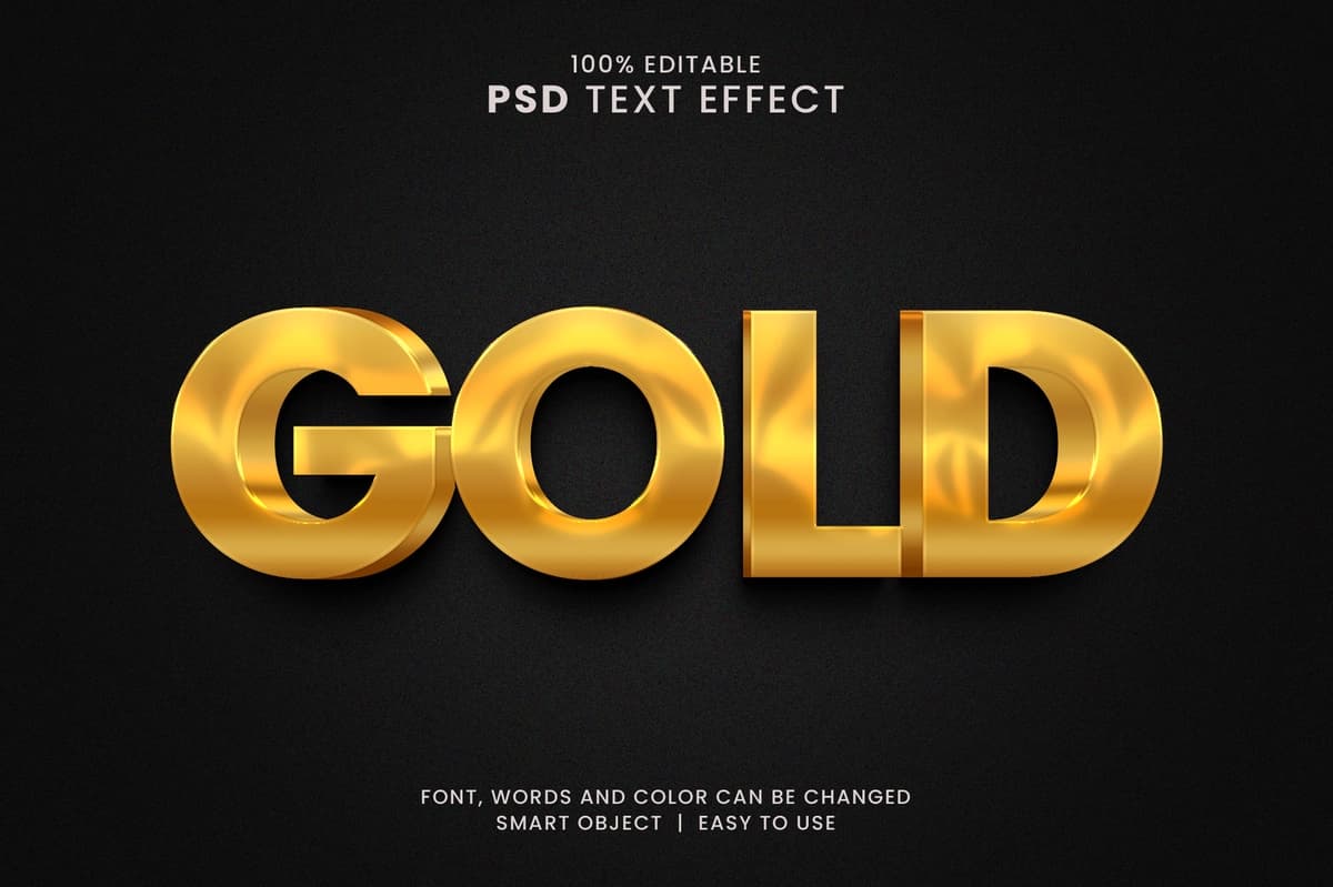 Photoshop oltin matn effekti | Photoshop gold text effect