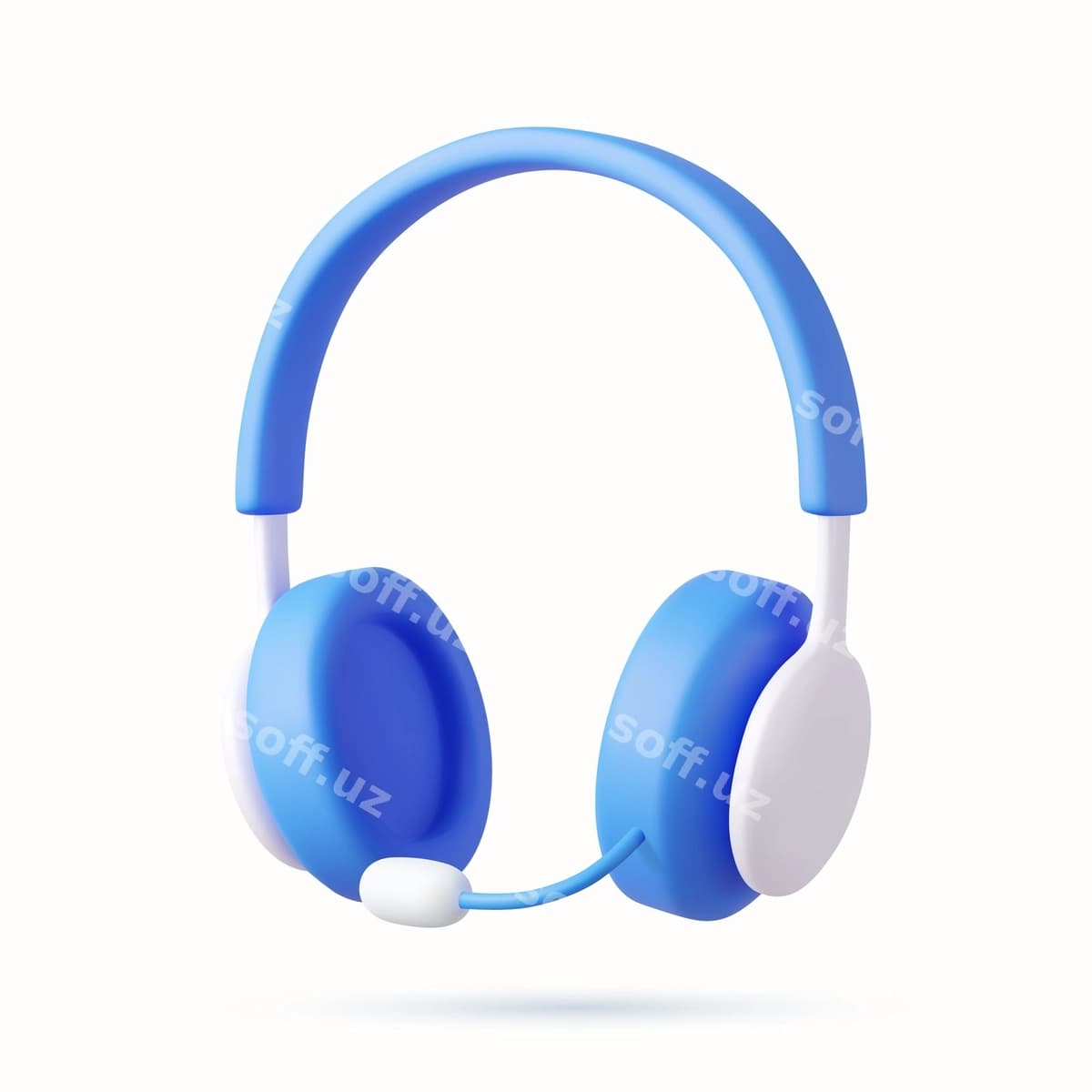 3d naushniklar ajraltirilgan oq fonda | 3d headphones isolated white background