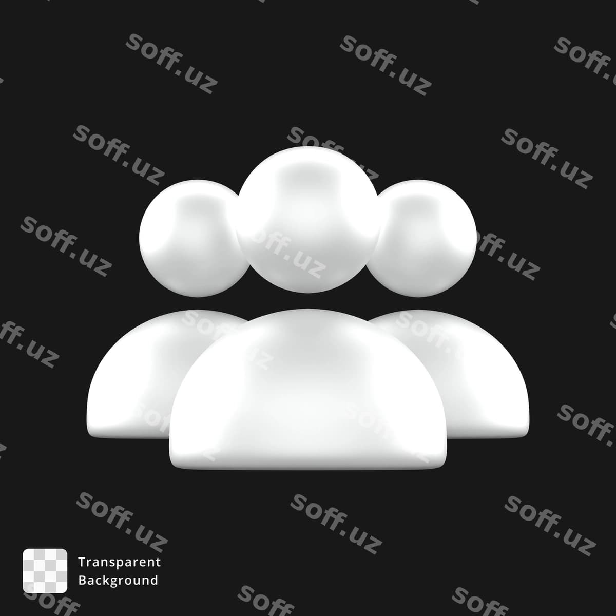 3d ikonqa oq foydalanuvchilar | 3d icon white users