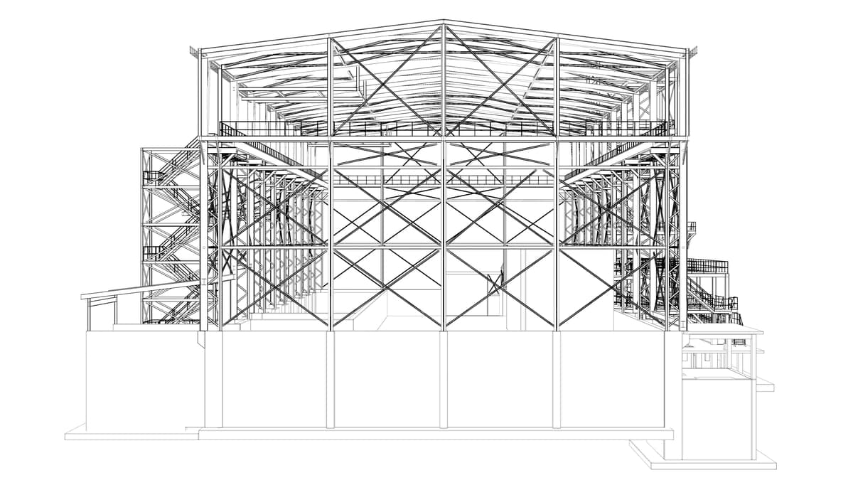 3D illyustratsiya qurilish tuzilishi | 3d illustration building structure