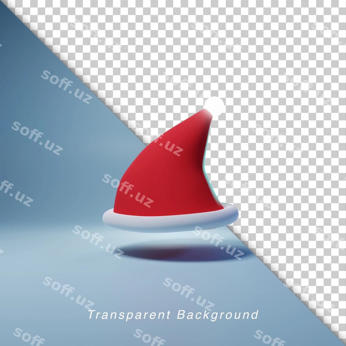 3D illustratsiya Santa Claus shlyapasi | 3d illustration santa claus hat