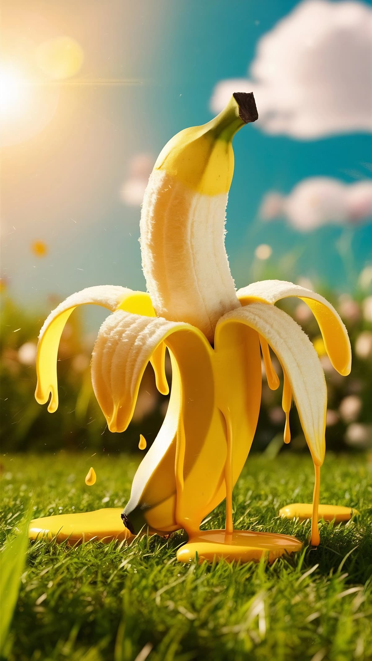 3D renderlash banan erishi | 3d rendering banana melting