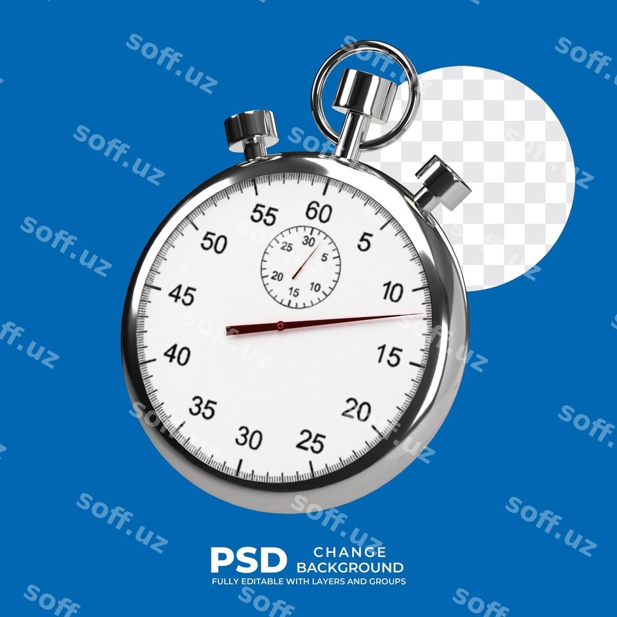 3D sekundomer taymer maketi | 3d stopwatch timer mockup