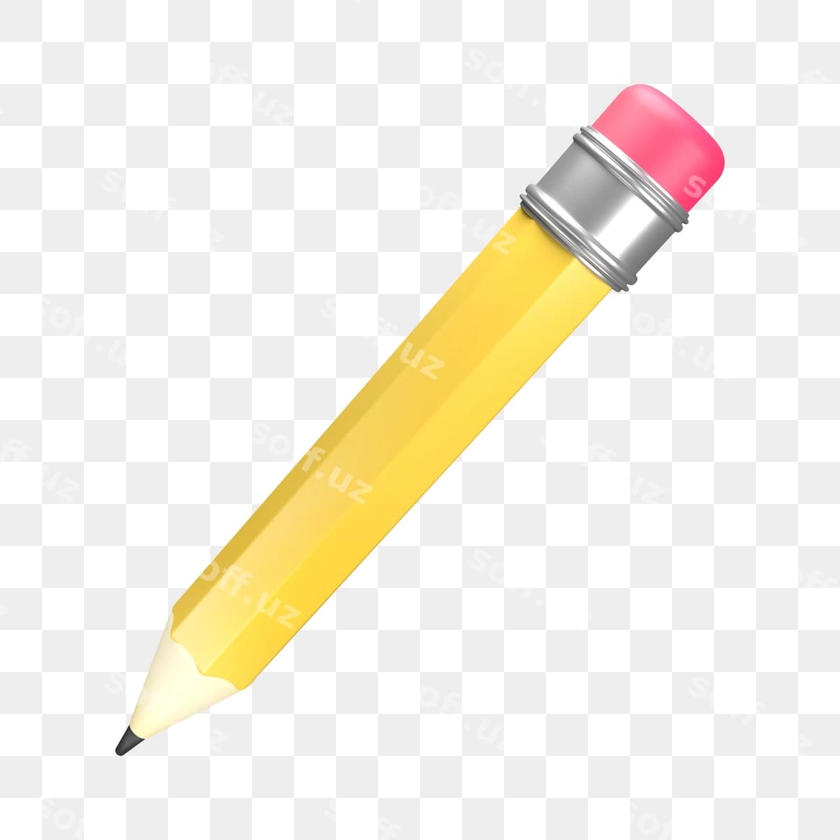 3-oʻlchovli sariq qalam | 3d yellow pencil