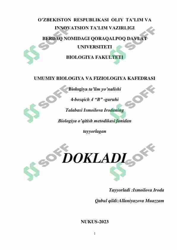 Taʼlim yoʻnalishidagi davlat qonunlari dasturlarini koʻrsatmalarini oʻrganish