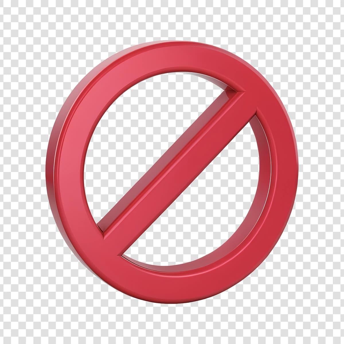 Taqiqlash belgisi diagonal chiziqli qizil doira | Prohibition symbol red circle with diagonal line