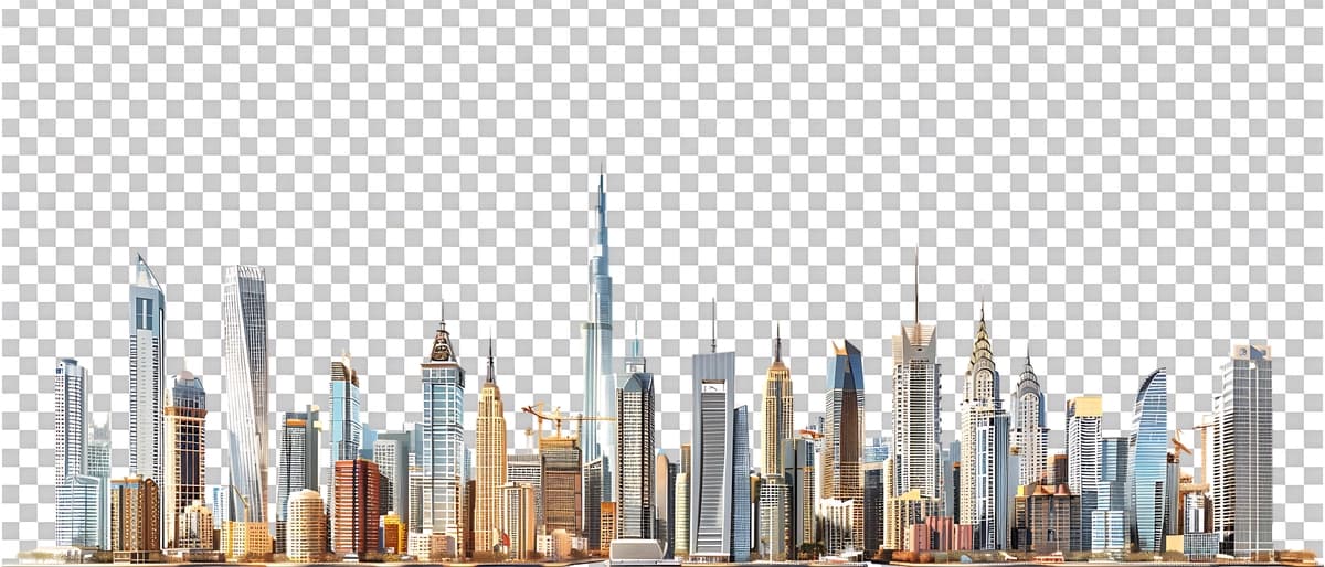 Ajoyib 3D uslubida tasvirlangan gavjum shahar osmon chizig'i ko'zga tashlanadi | Skyline bustling city depicted striking 3d style emerges prominently