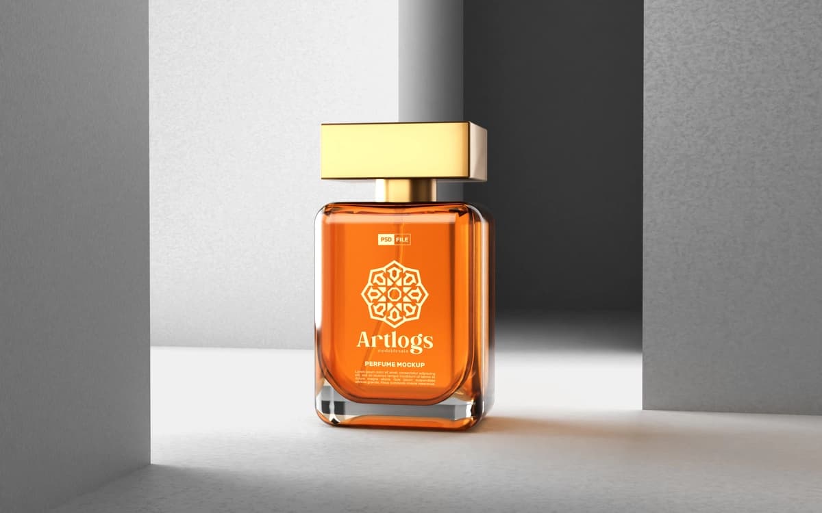 Hashamatli parfyumeriya maketi | Luxury perfume mockup