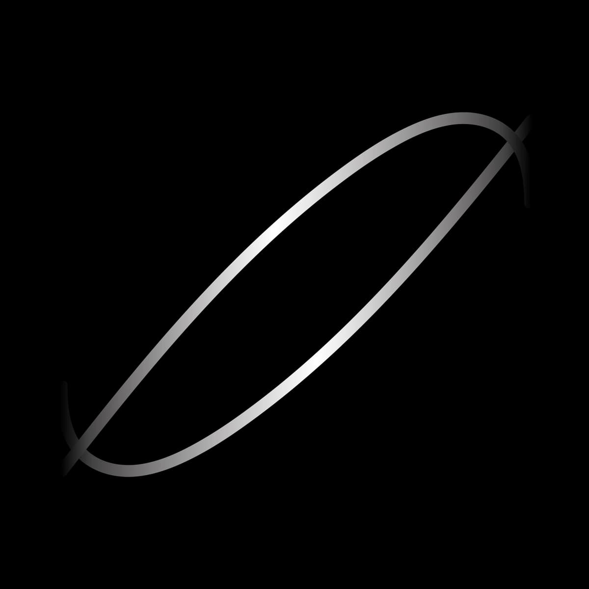 Yorqin mavhum halqa qora | Glowing abstract loop black