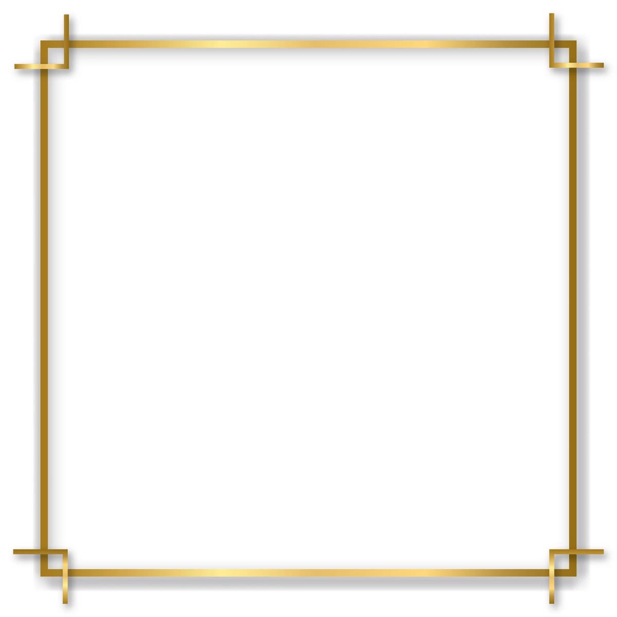 Oltin rangda yaltiroq, yorqin vintage ramka, soyalari izolyatsiya qilingan shaffof | Gold shiny glowing vintage frame with shadows isolated transparent