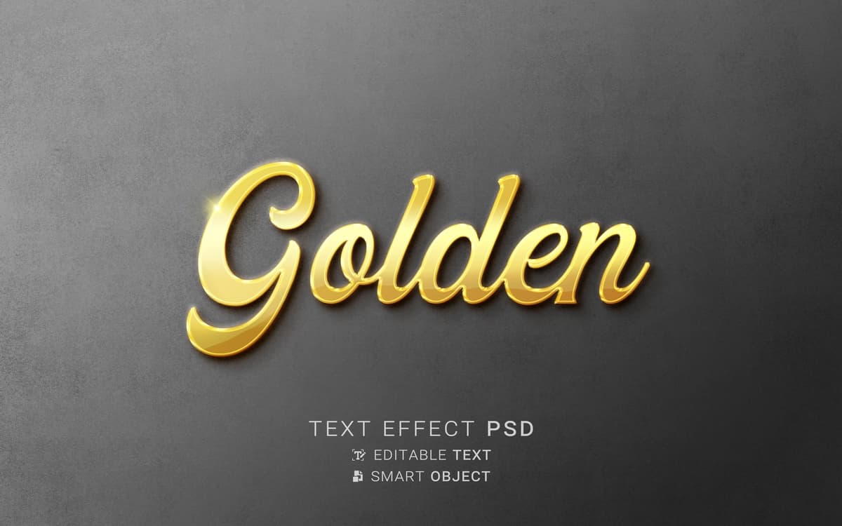 Hashamatli oltin matn effekti | Luxurious gold text effect