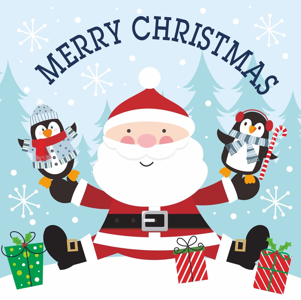 Santa Klaus pingvinlari bilan Rojdestvo bayrami | Merry christmas with santa claus penguins