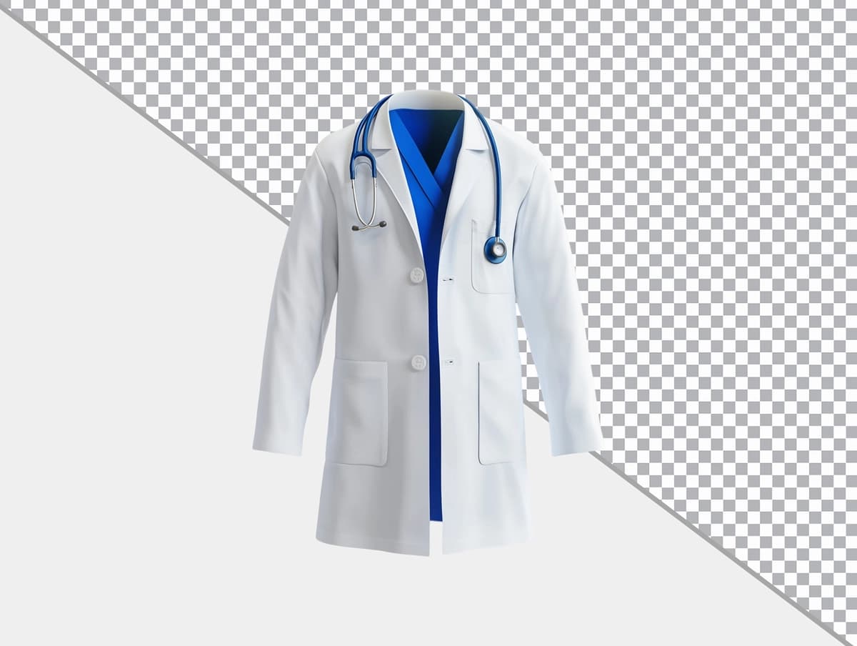Doktor formasi izolyatsiya qilingan shaffof fon | Doctor uniform isolated transparent background