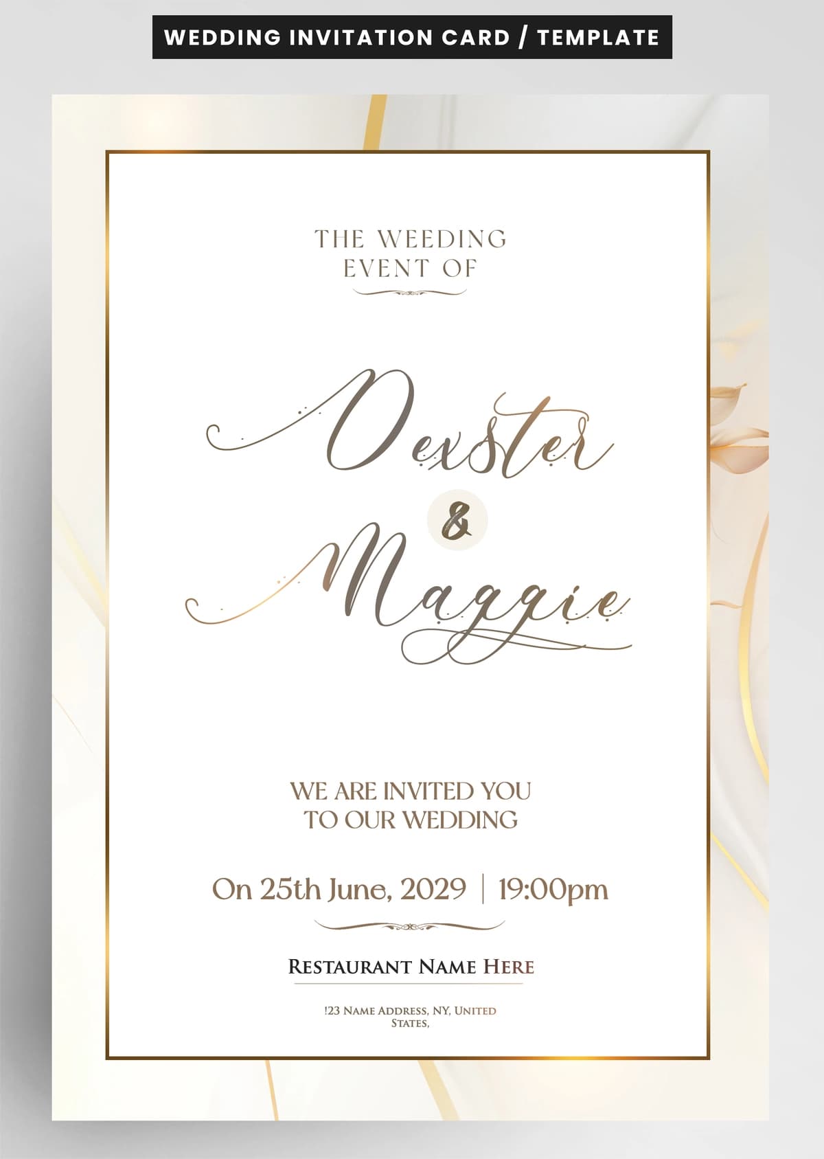 Oq to'y taklifnomasi oqlangan | White wedding invitation card elegant
