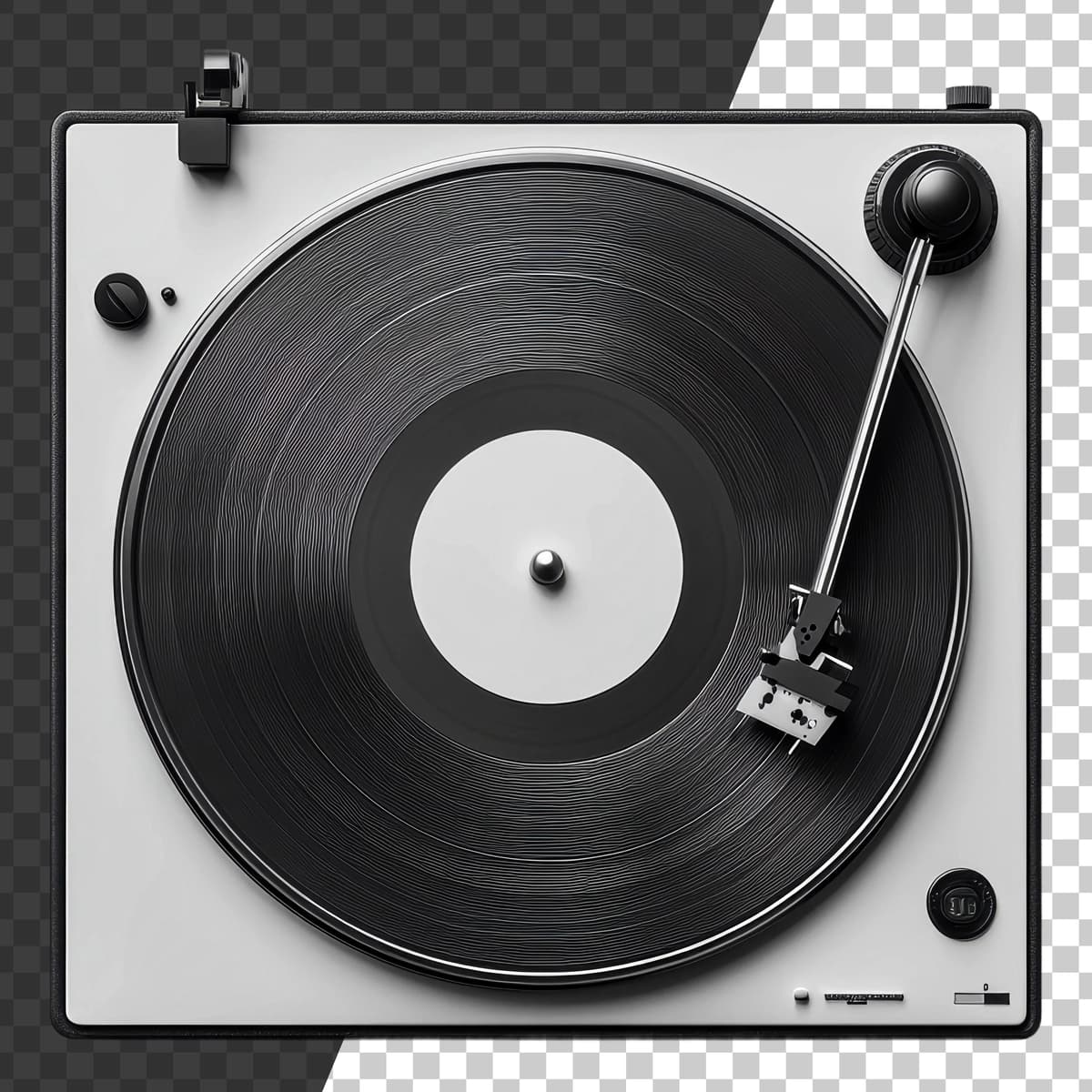 Musiqa ijro etuvchi vinil plastinali Png klassik aylanuvchi stol | Png classic turntable with vinyl record playing music