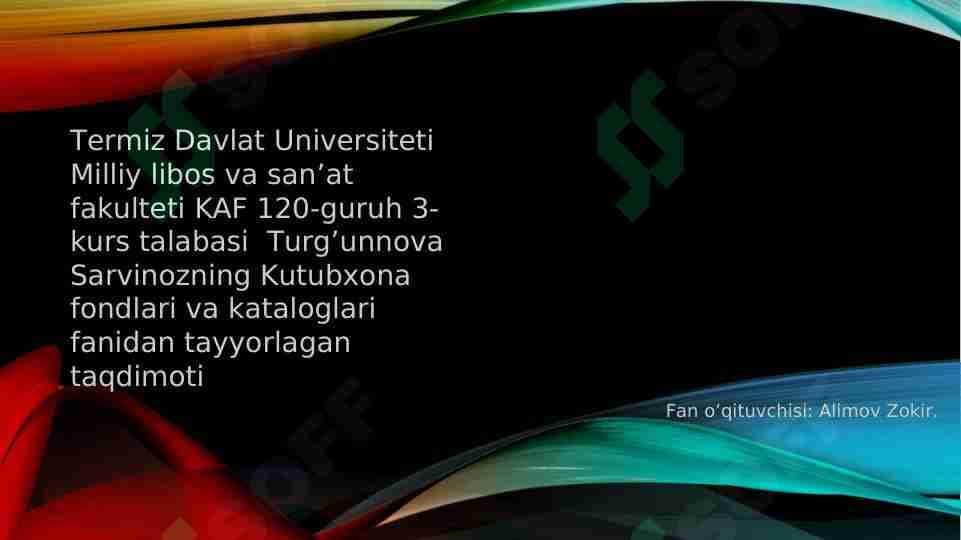 Kutubxona tashkiliy tuzulmasi undagi turli bo’limlari faoliyati