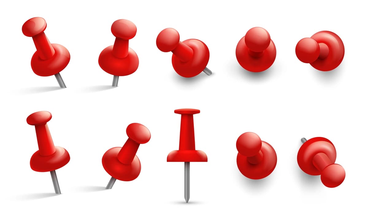 Push pin turli burchaklar o'rnatilgan | Push pin different angles set