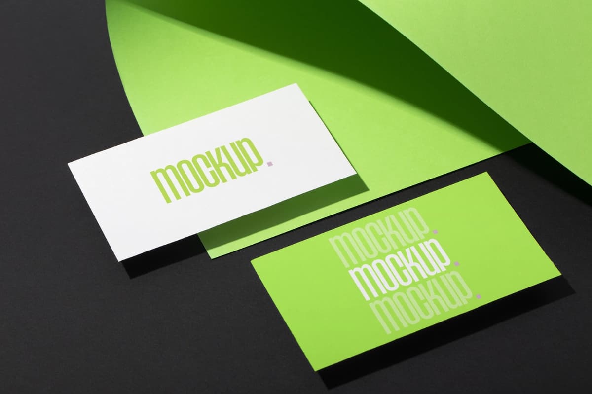 Kiber ohak ish yuritish buyumlari maketi | Cyber lime stationery mockup