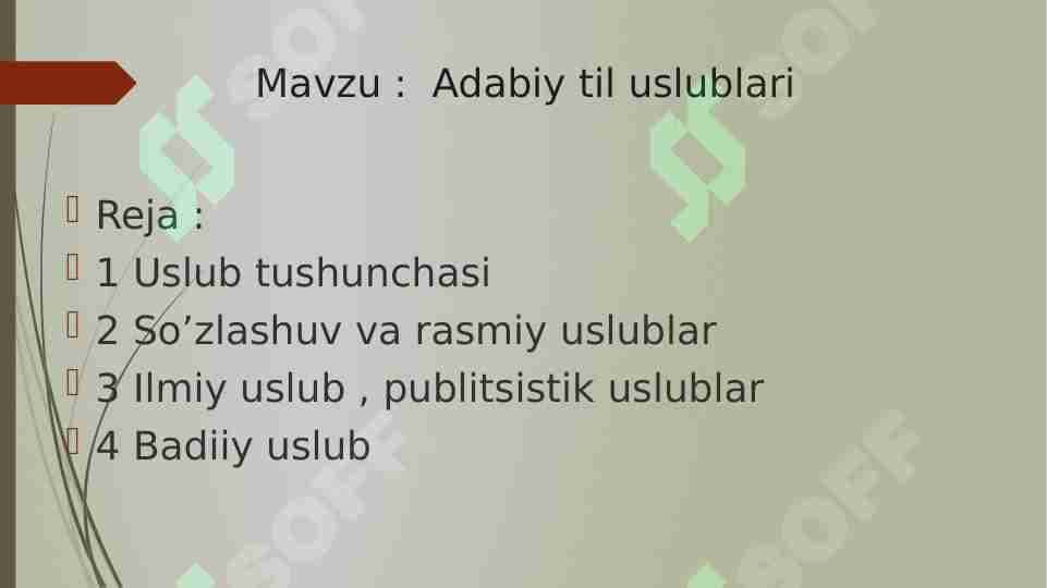 Adabiy til uslublari
