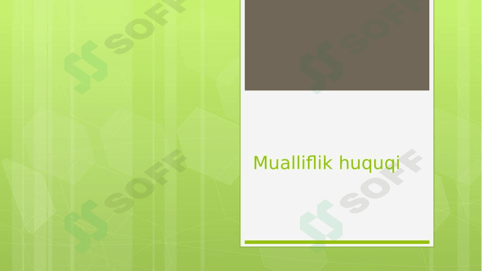 Mualliflik huquqi