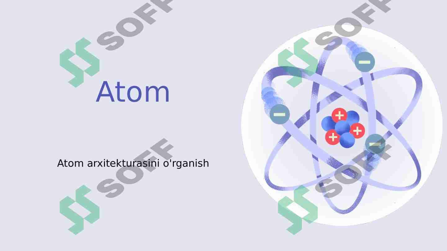 Atom arxitekturasini o'rganish