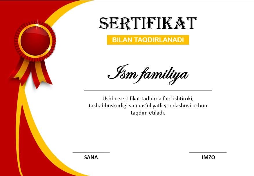 Sertifikat, Certificate, Сертификат
