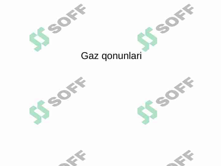 Gaz qonunlari