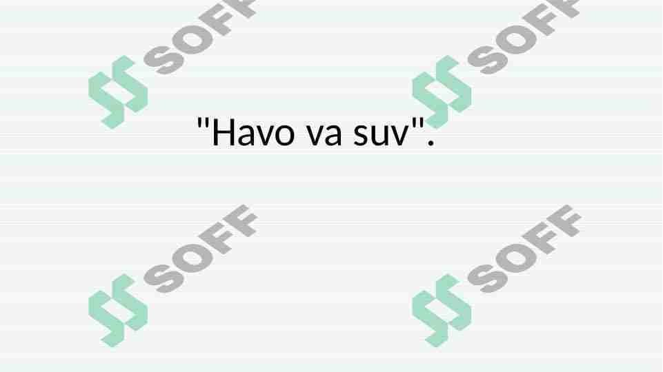 Havo va suv