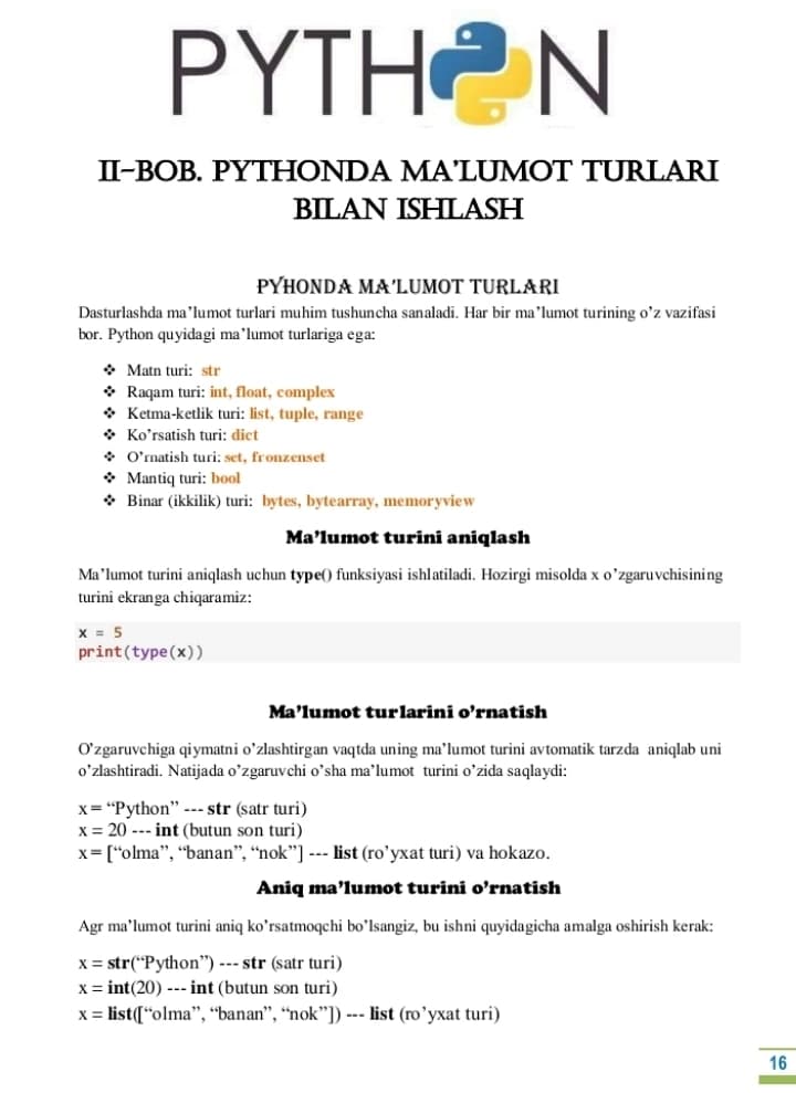 Python asoslari