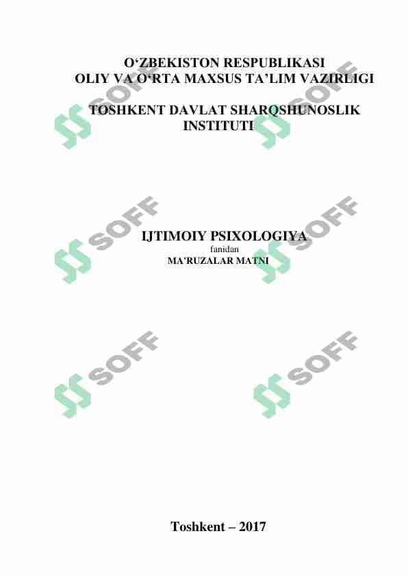 IJTIMOIY PSIXOLOGIYA