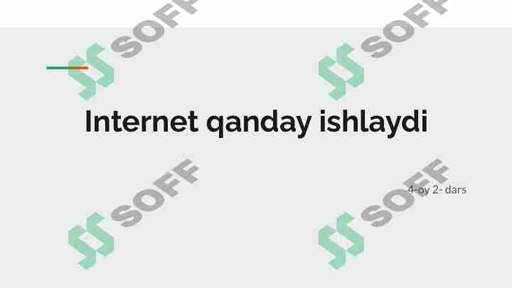 internet qanday ishlashi haqida