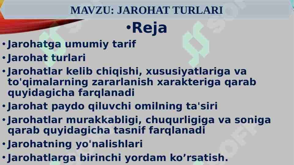 JAROHAT TURLARI