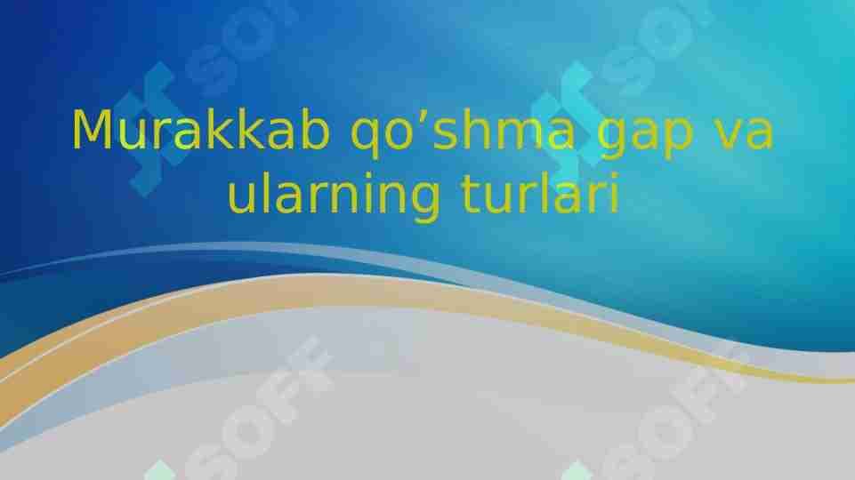Murakkab qo'shma gap