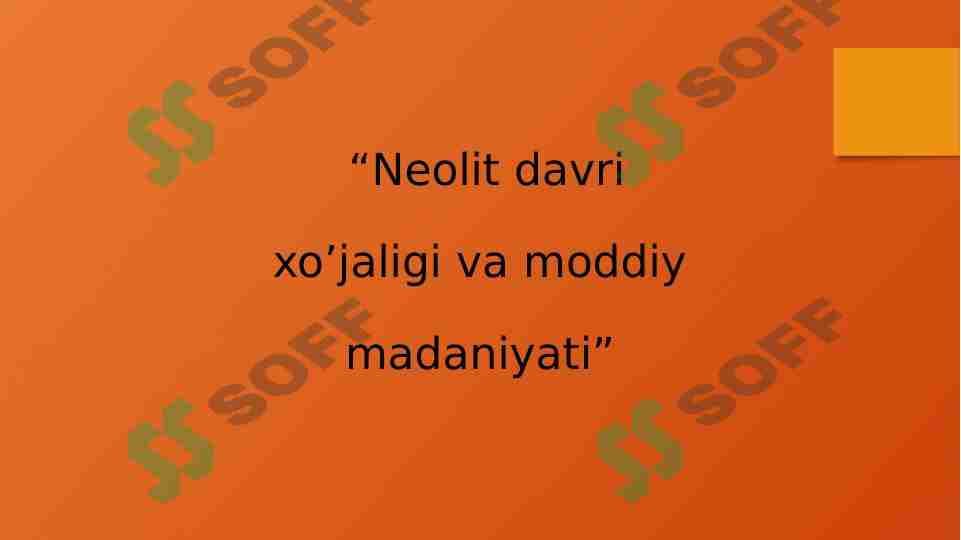 Neolit davri