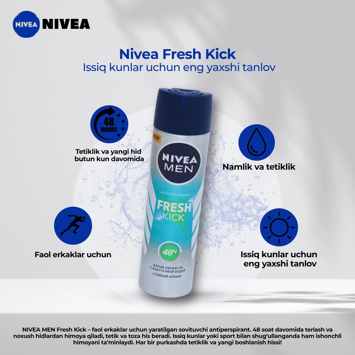 Nivea Man uchun infografika dizayni