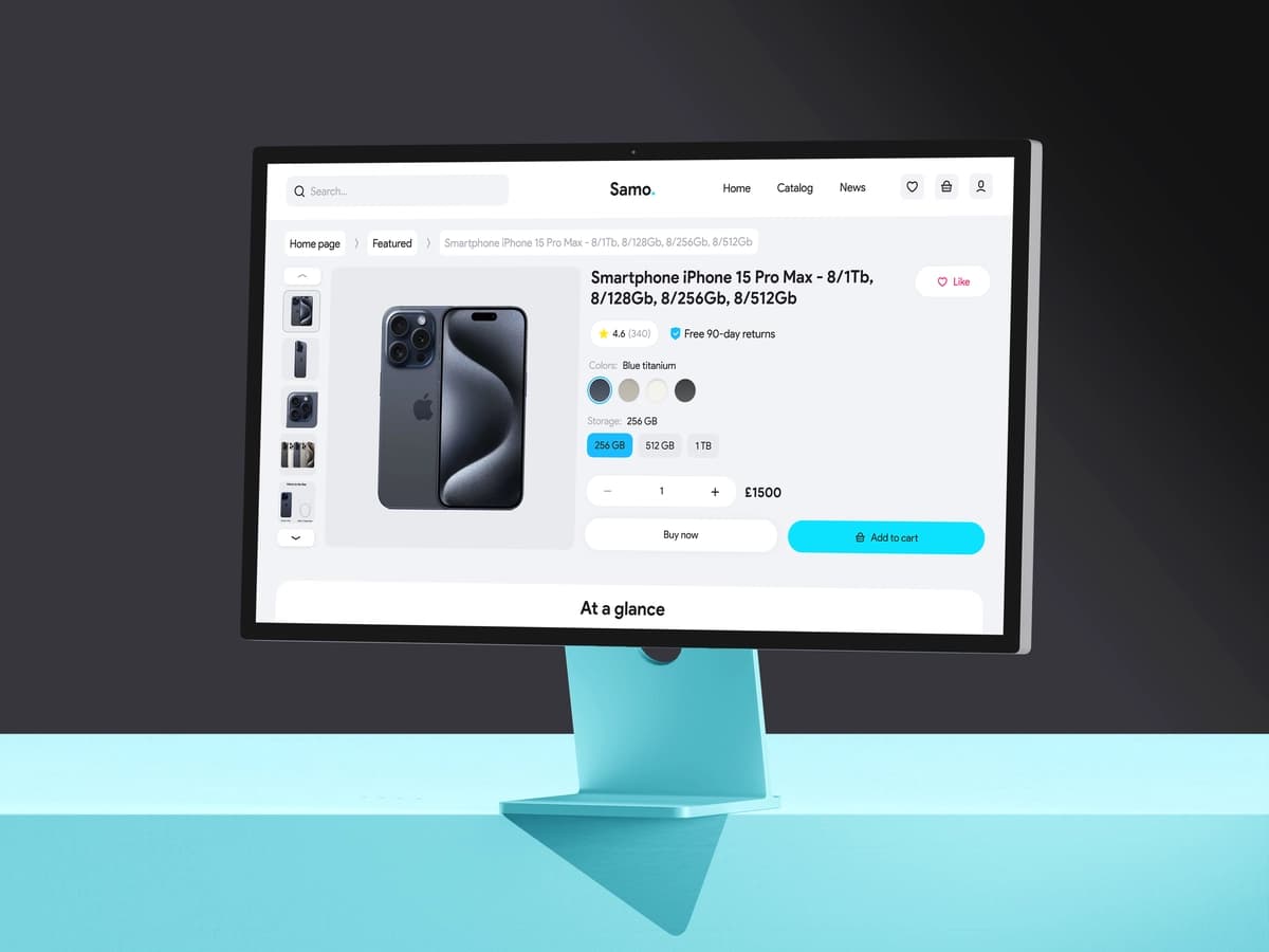 E-commerce website template - Samo.
