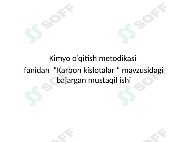 Karbon kislotalar